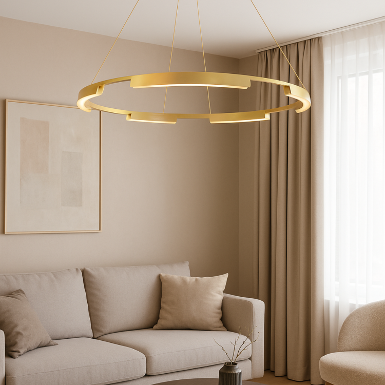 Lampa wisząca Tura 80 cm złota LED CCT - 11827