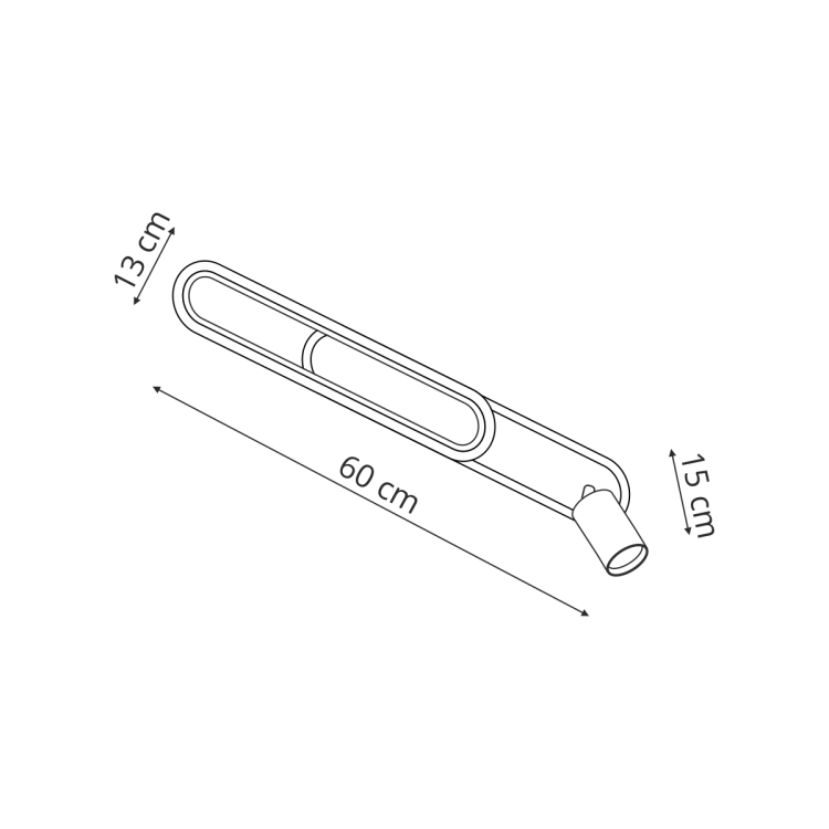 Spot Parma 1 długi biały 1xGU10 LED CCT - 11845