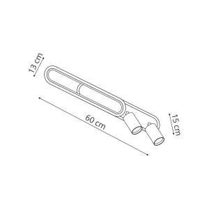 Spot Parma 2 długi biały 2xGU10 LED CCT