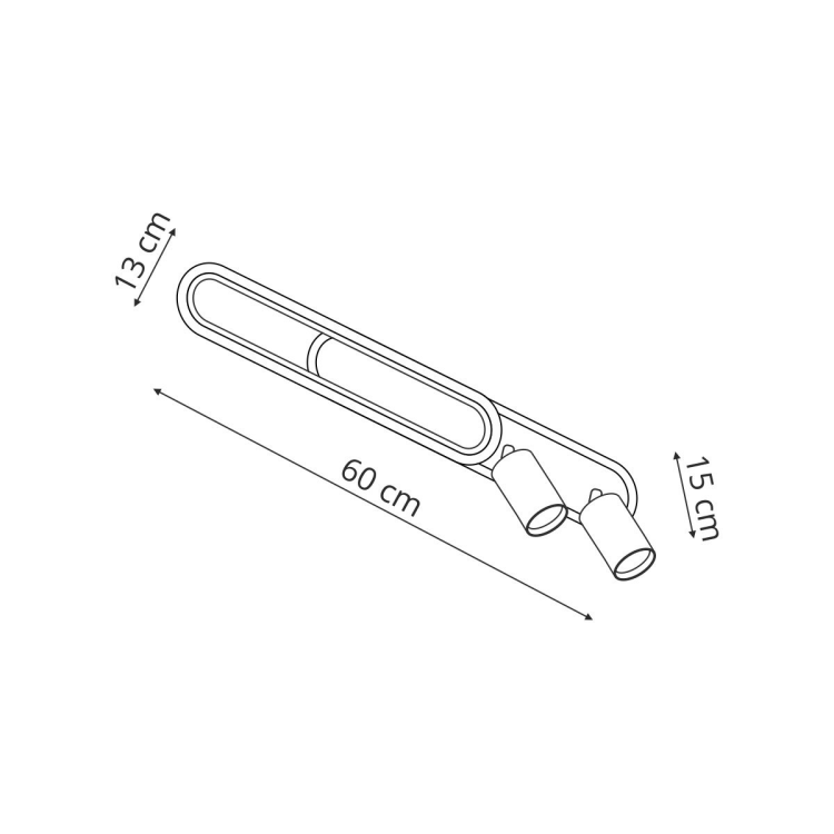 Spot Parma 2 długi biały 2xGU10 LED CCT - 11854