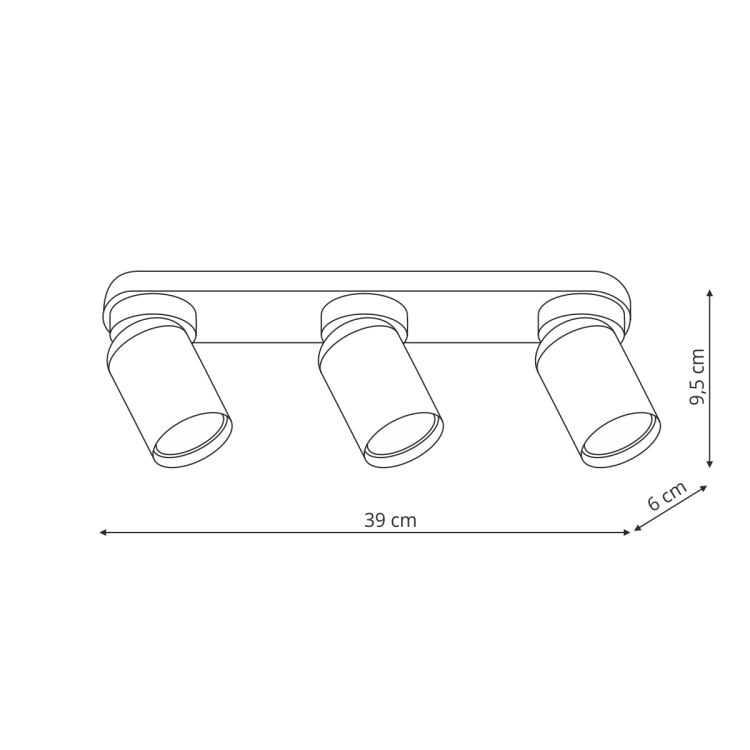 Pointa 3 spot biały 3xGU10 - 11883