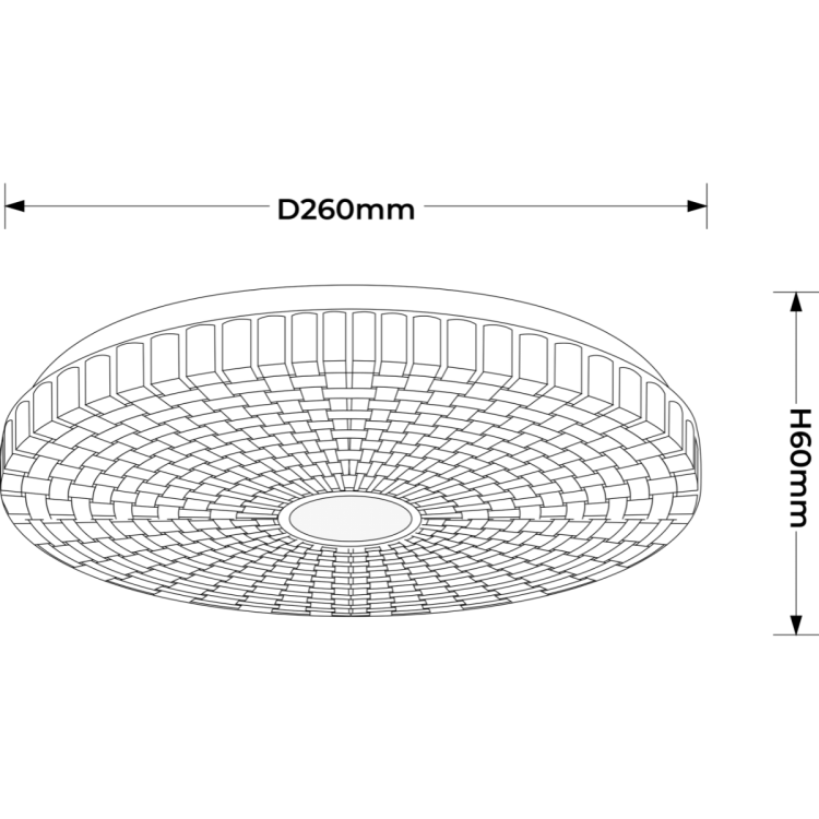Plafon Solaro 26 cm biały LED 4000K - 11891