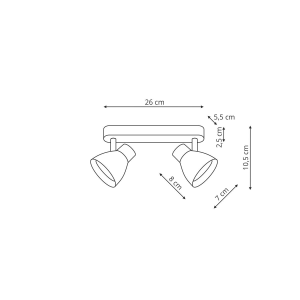 Dravo 2 spot biały 2xGU10