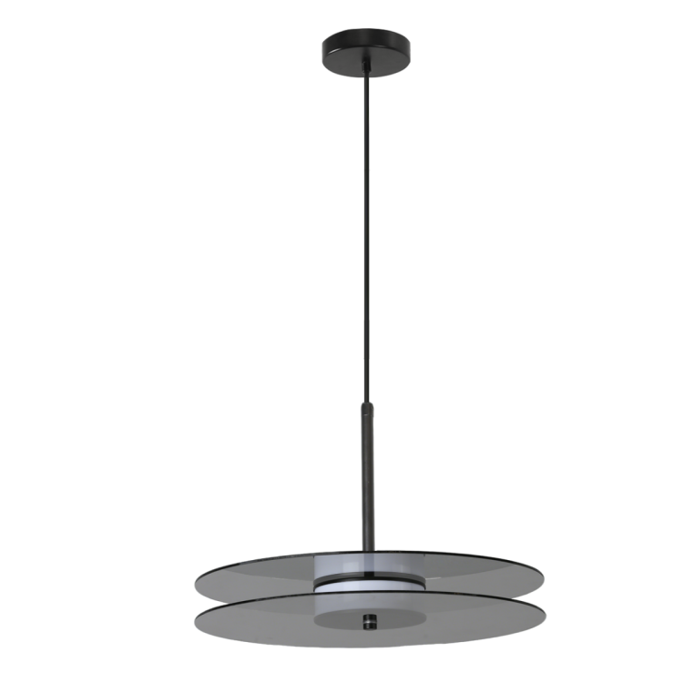 Wisząca lampa duża Casy dymna LED CCT - 12008