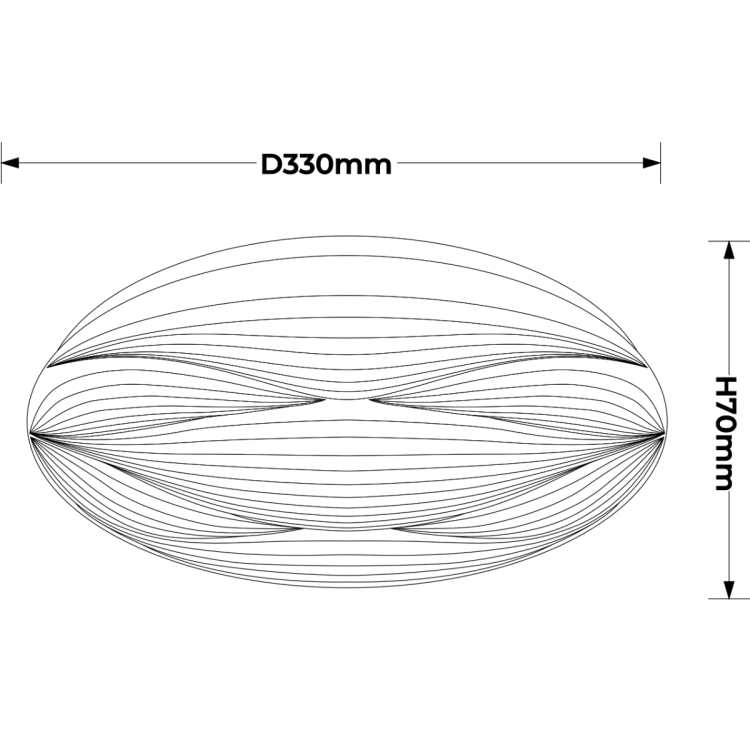 Plafon Moluna 33 cm biały LED 4000K - 12057
