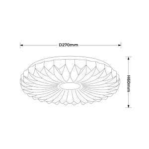Plafon Zivora 26 cm biały LED 4000K