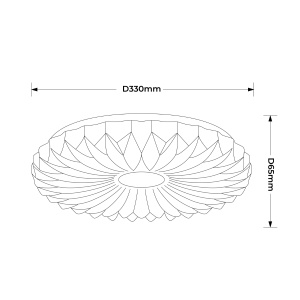 Plafon Zivora 33 cm biały LED 4000K