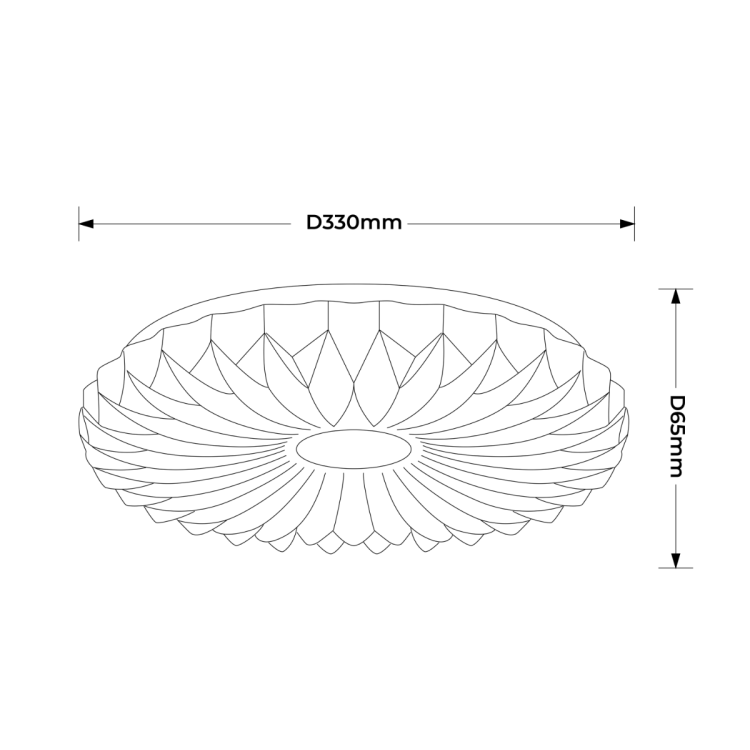 Plafon Zivora 33 cm biały LED 4000K - 12082