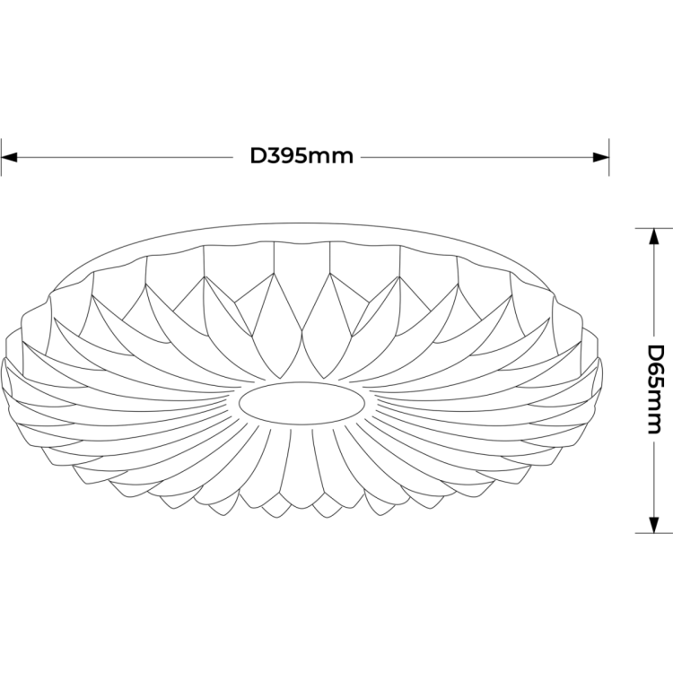 Plafon Zivora 40 cm biały LED 4000K - 12089