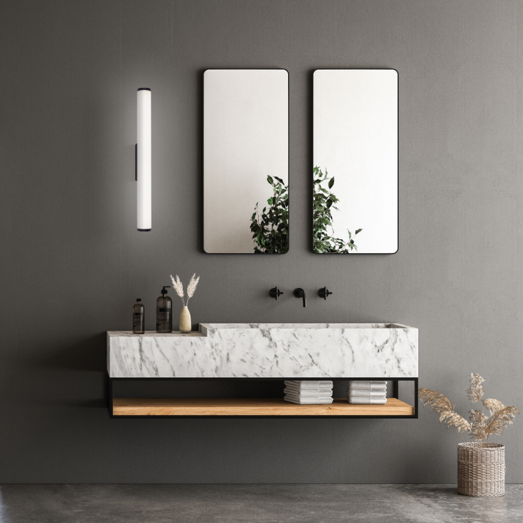 Kinkiet Vena 45 cm czarna LED CCT - 12092