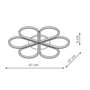 Plafon Velva czarny LED CCT
