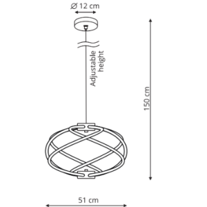 Lampa wisząca Kandor złota LED CCT