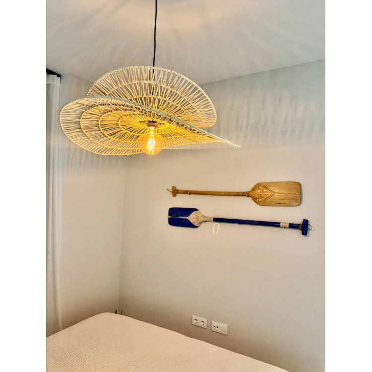 Rattanowa lampa wisząca Raya naturalna 1xE27 - 12204