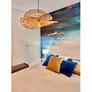 Rattanowa lampa wisząca Raya naturalna 1xE27