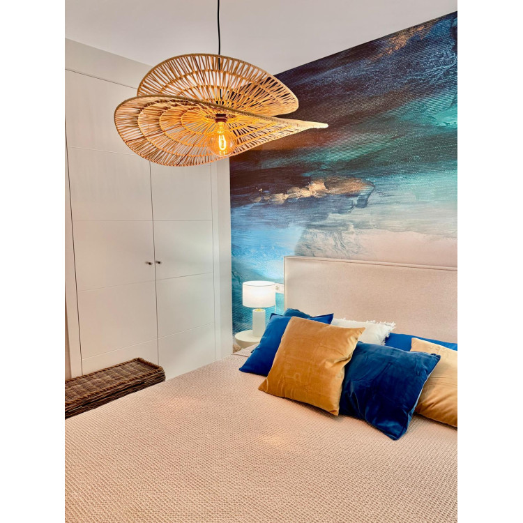 Rattanowa lampa wisząca Raya naturalna 1xE27 - 12205