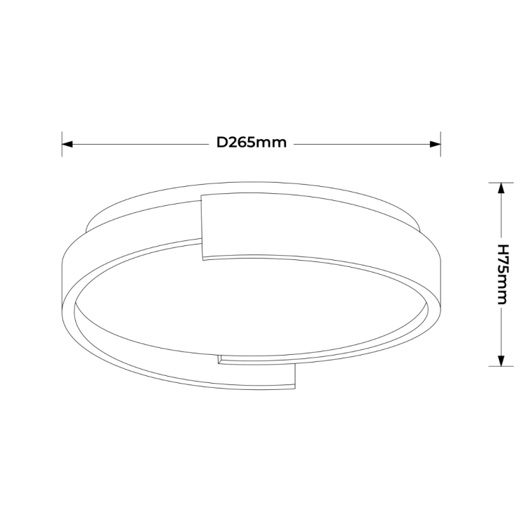 Plafon Halo 27 cm czarny LED CCT - 12218