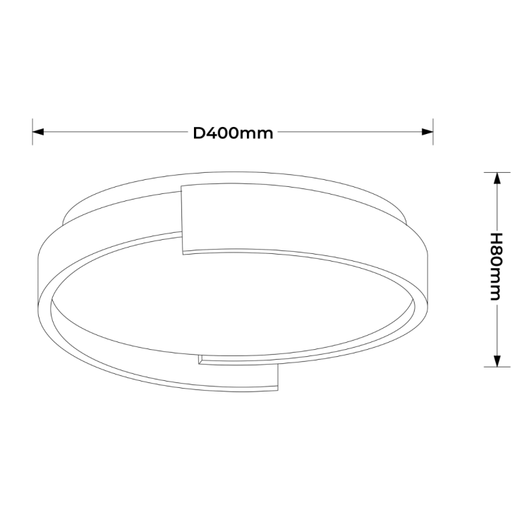 Plafon Halo 38 cm biały LED CCT - 12235