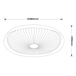 Plafon Luniq 40 cm biały LED CCT