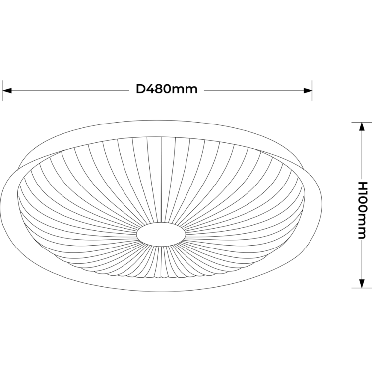 Plafon Luniq 50 cm biały LED CCT - 12280