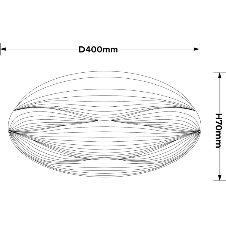 Moluna 40cm biały LED 4000K - 12281