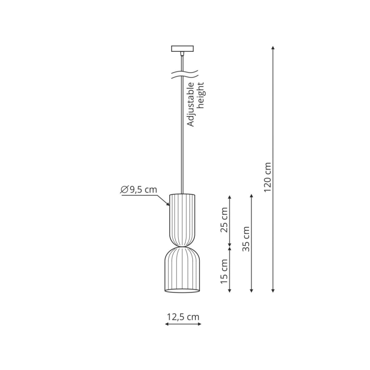 Lampa wisząca Balera czerwona - 12295