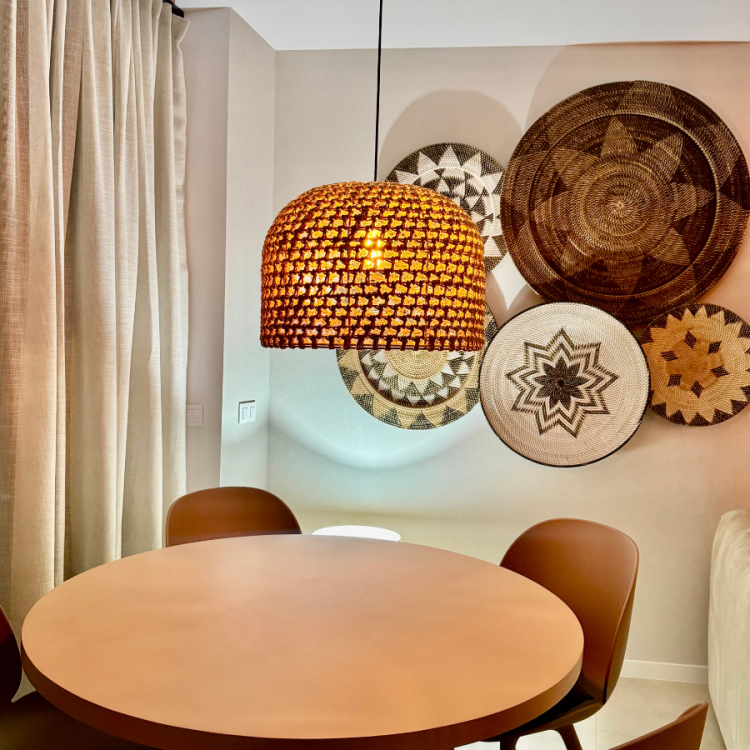 Rattanowa lampa wisząca Kanso 40 cm jasne drewno 1xE27 - 12301