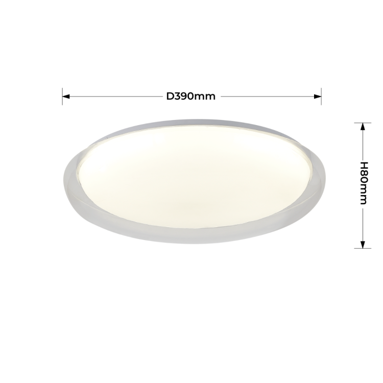 Plafon Trego 40 cm biały LED CCT - 12317