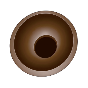 Plafon COCO 60 cm coffee LED