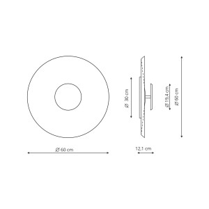 Plafon COCO 60 cm niebieski LED