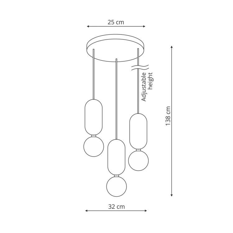 Ballo lampa wisząca 3xG9 - 12419