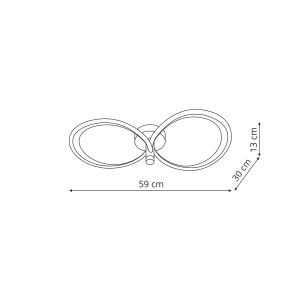 Azina 2 Plafon złota LED