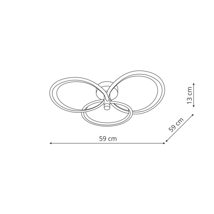Azina 3 Plafon złota LED - 12426