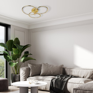 Azina 3 Plafon złota LED