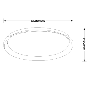Plafon Trego 50 cm biały LED CCT