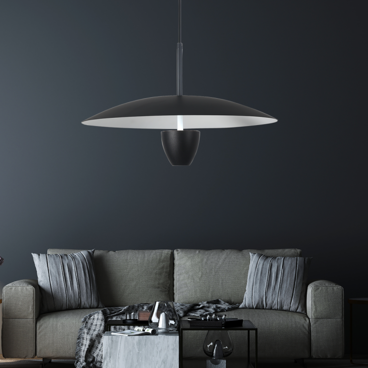 Lampa wisząca Ufo L czarna LED CCT - 12519