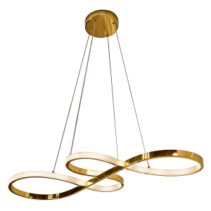 Lampa wisząca Twist 50 cm złota LED CCT