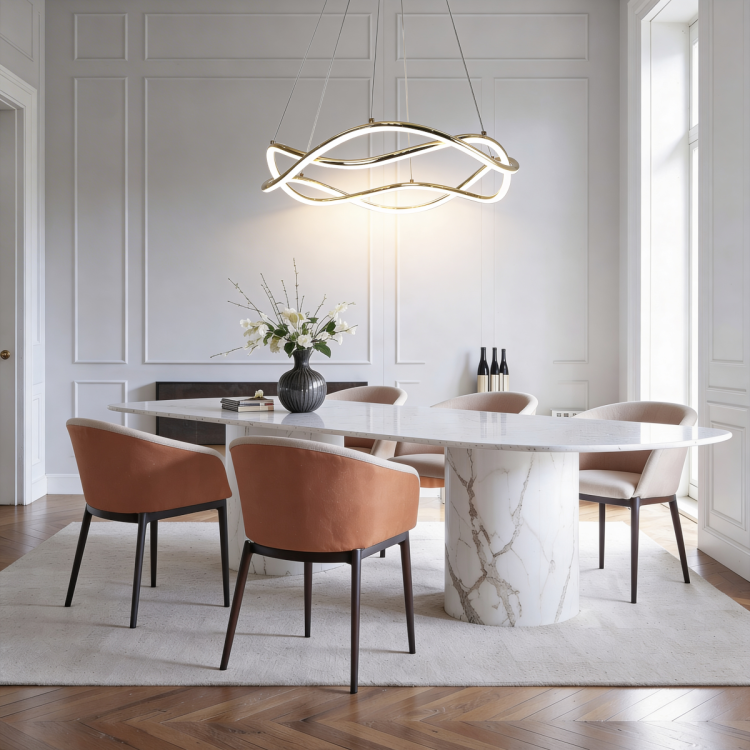 Lampa wisząca Twist złota LED CCT - 12542