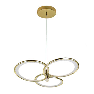 designerska lampa wisząca złota LED