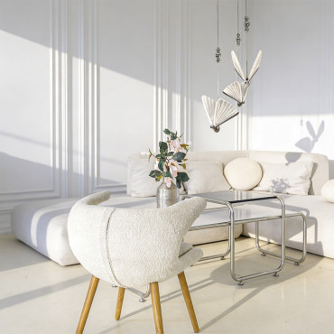 Lampa wisząca Mariposa 3 srebrna LED CCT