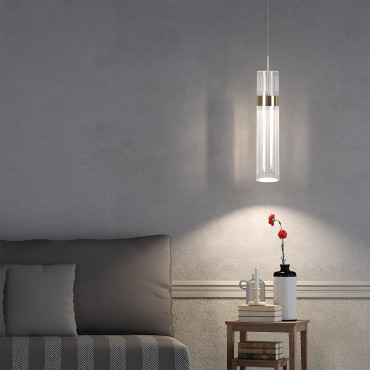 Lampa wisząca Ambiente złota LED CCT