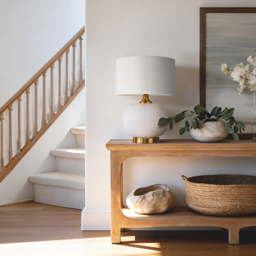 Lampa stołowa Tamiza 48 cm biała 1xE27