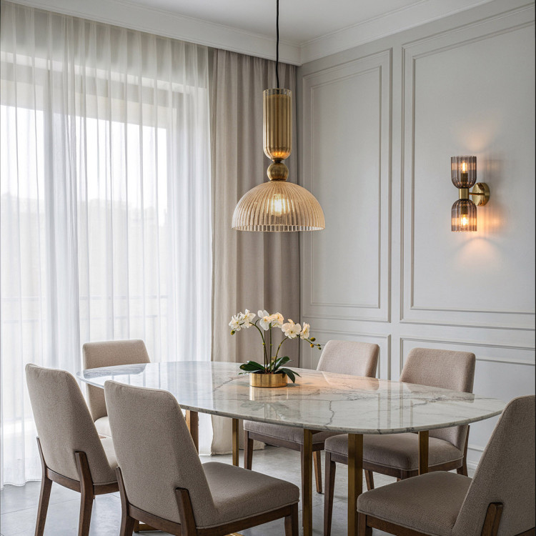 Piega 1 wisząca duża Bursztynowa - 12594