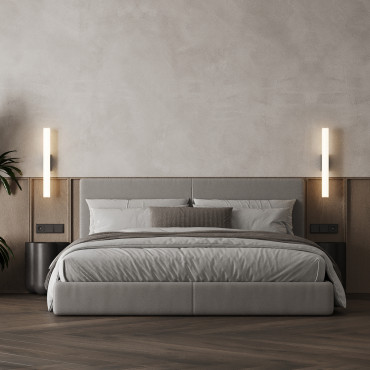 nowoczesny kinkiet Linea czarny 45 cm