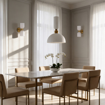 Piega 1 wisząca duża biała