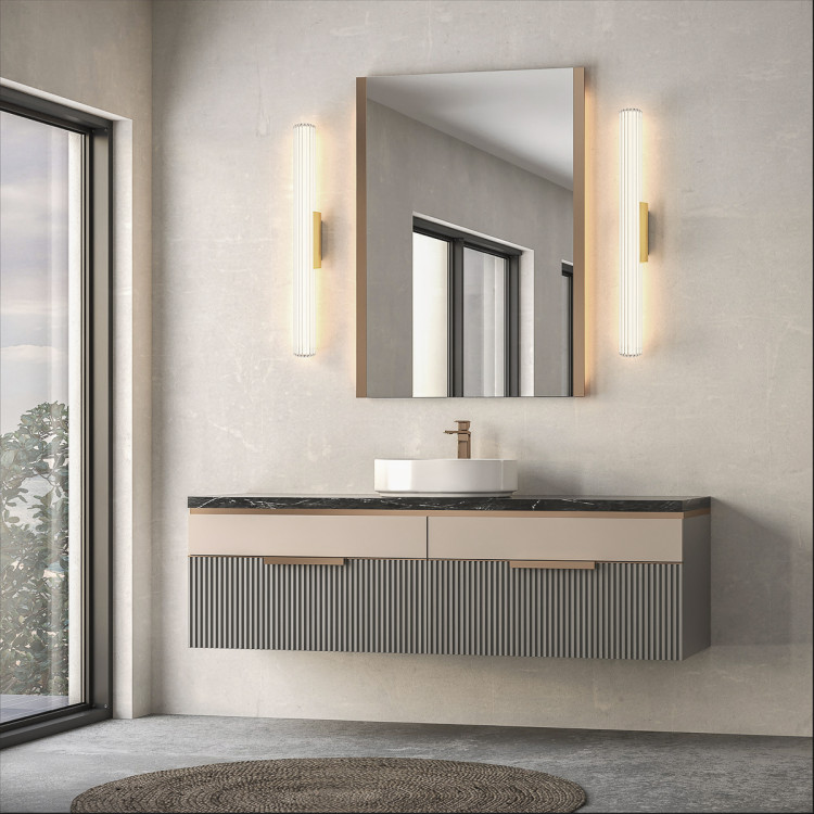 kinkiet łazienkowy IP44 złoty LED - 12596