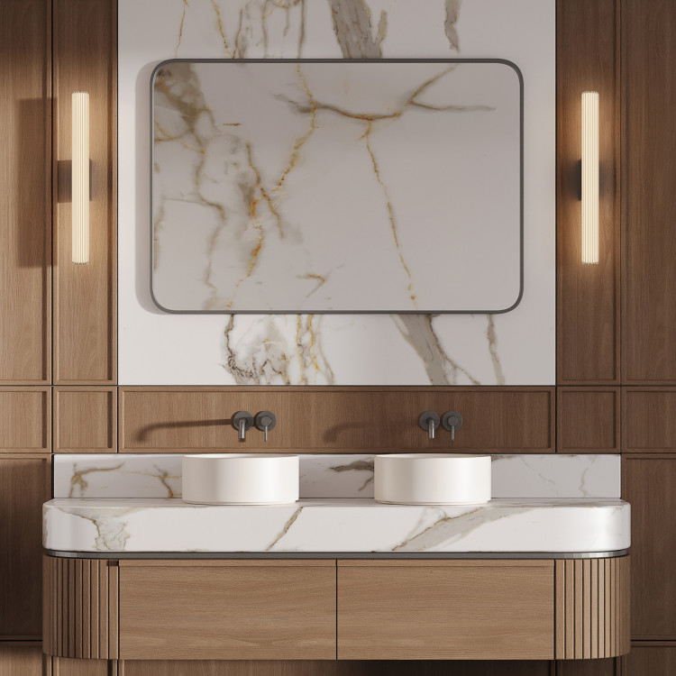 złoty kinkiet Linea aranżacja łazienki - 12598