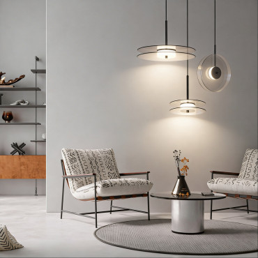 Wisząca lampa Casy dymna LED CCT