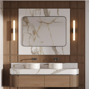kinkiet łazienkowy IP44 złoty LED 61 cm