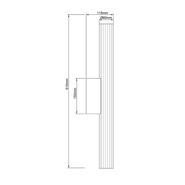 kinkiet Linea 61 cm złoty LED wymiary - 12625
