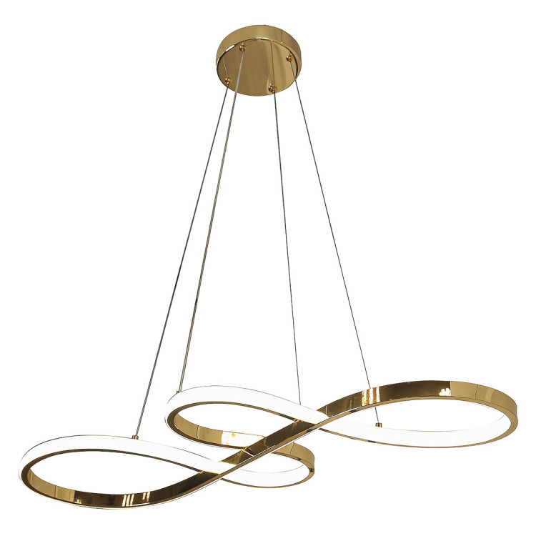 designerska lampa wisząca złota LED - 12638